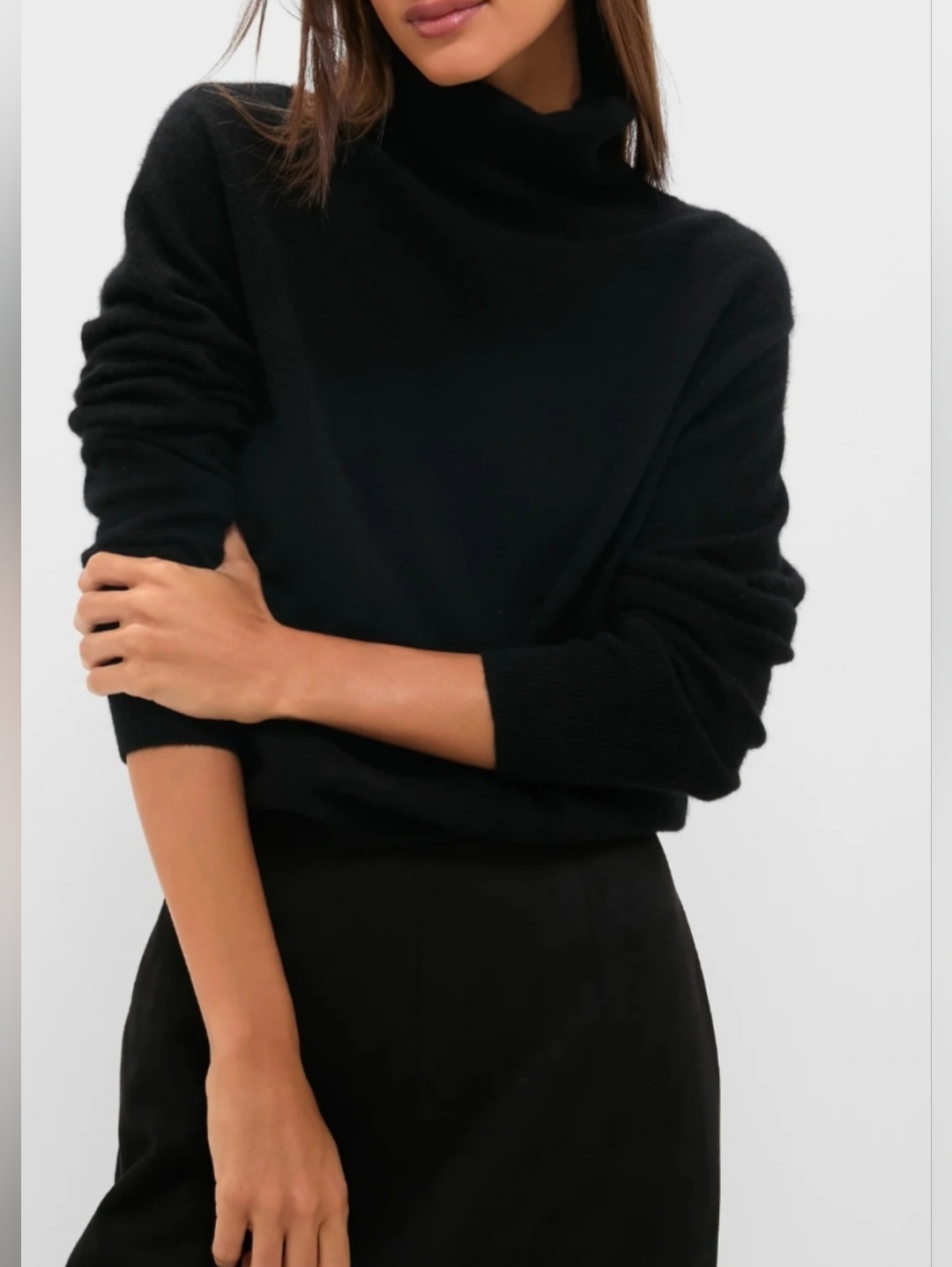 Joseph A Women's Black Turtleneck Sweater ~ Size Xl
